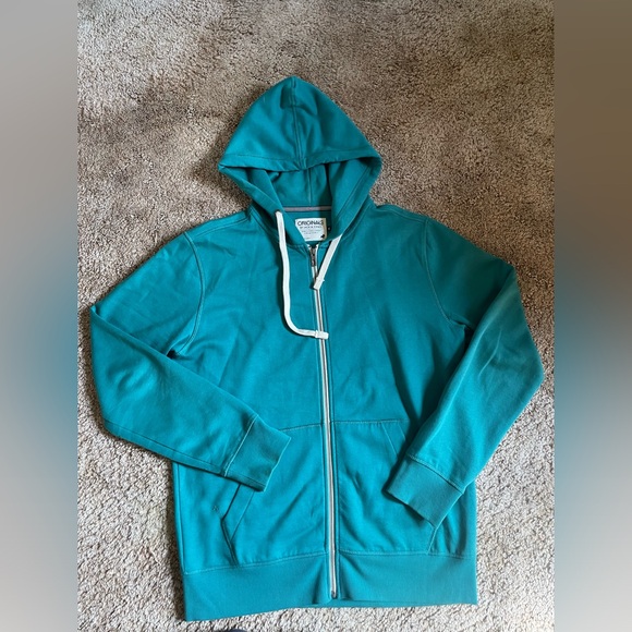 Jack and Jones Zip Up Hoodie Men’s Size XL Green Classic Essential Casual Warm - Picture 5 of 6